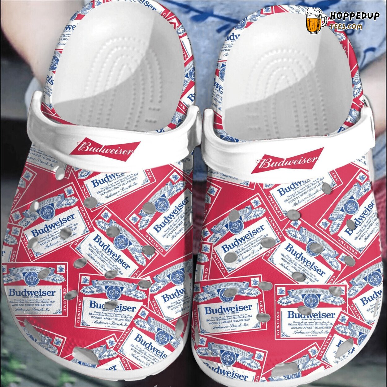 Budweiser Beer Theme Comfortable Shoes Clogs Casual Footwear