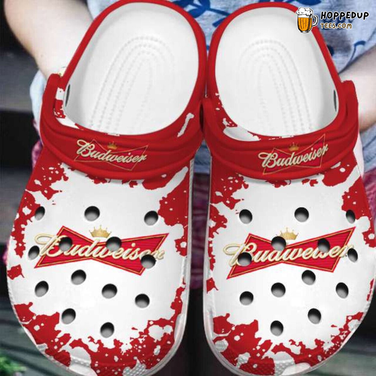 Budweiser Beer Themed Comfortable Clogs Unique Beverage Lovers Footwear
