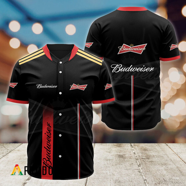 Budweiser Black Label Logo Baseball Jersey HU