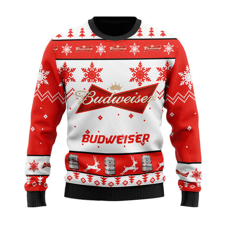 Budweiser Celebratory Ugly Christmas Sweater HU