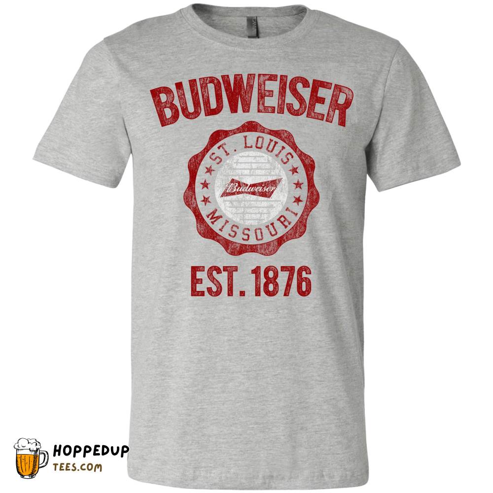 Budweiser Classic Seal Design Athletic Heather T-Shirt – HU