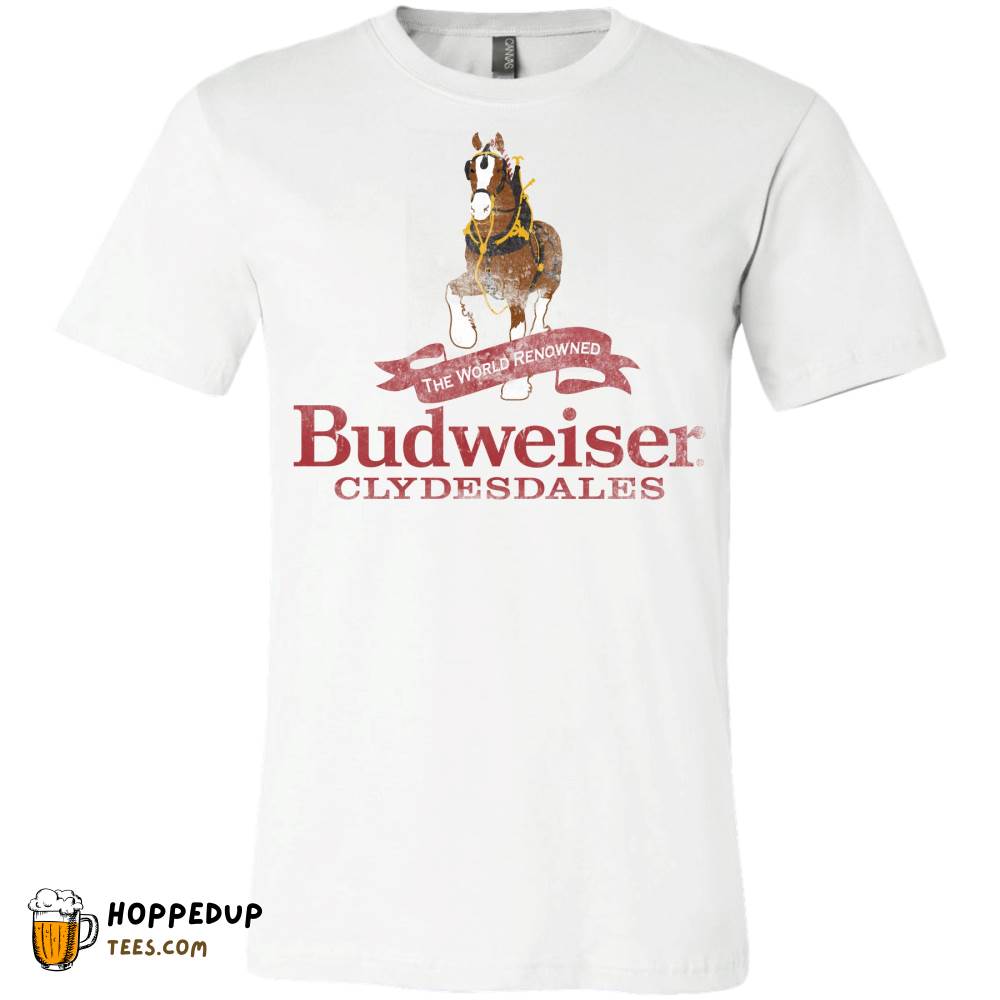 Budweiser Clydesdales Colorful White T-Shirt HU