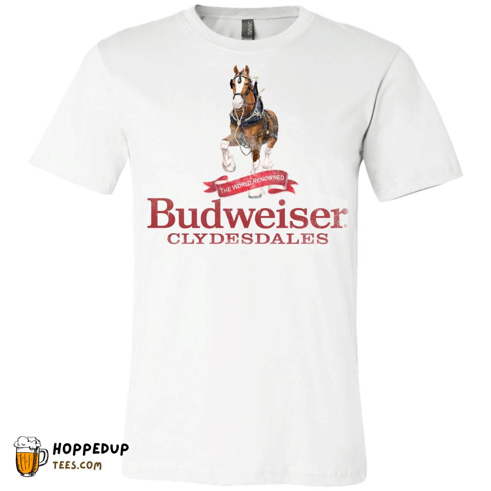 Budweiser Clydesdales Realistic White Cotton Tee HU