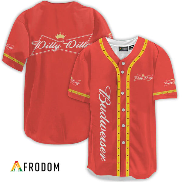 Budweiser Dilly Dilly Red Baseball Jersey HU