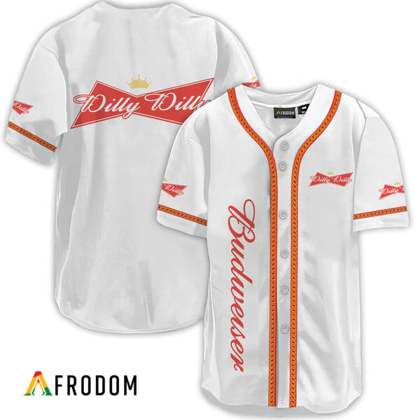 Budweiser Dilly Dilly White Baseball Jersey HU
