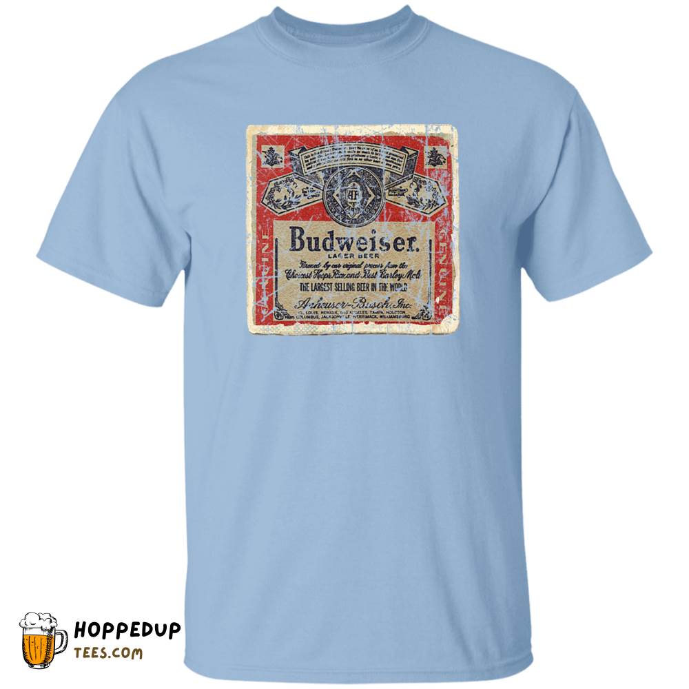 Budweiser Distressed Coaster Design Tee HU
