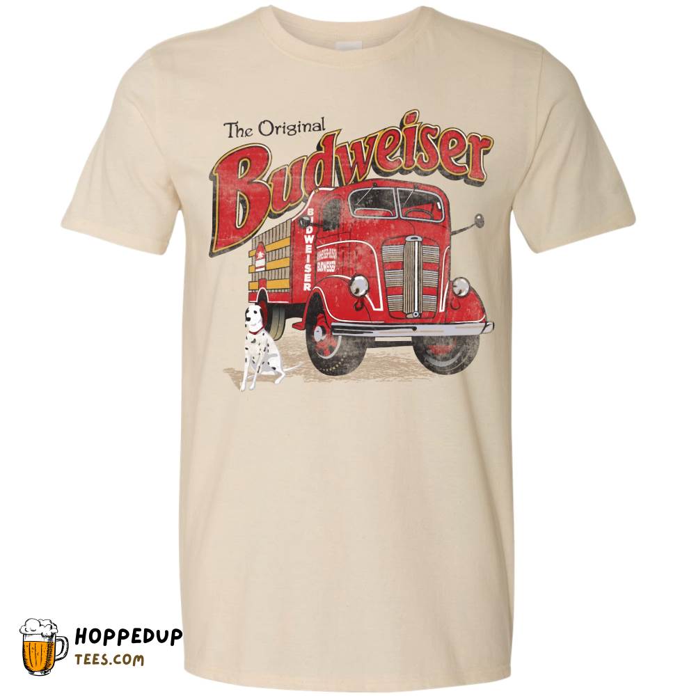 Budweiser Fire Truck Illustration Natural Tee – HU