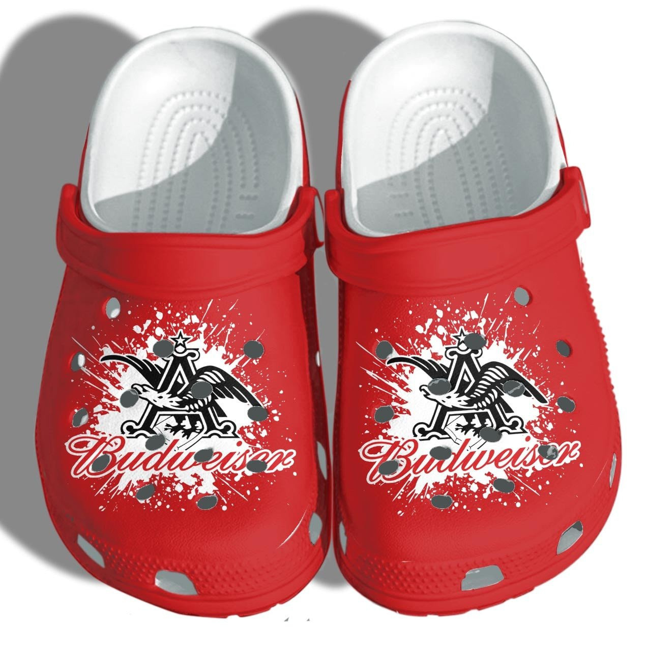Budweiser Funny Custom Clogs Beer Drinkin Shoes HU