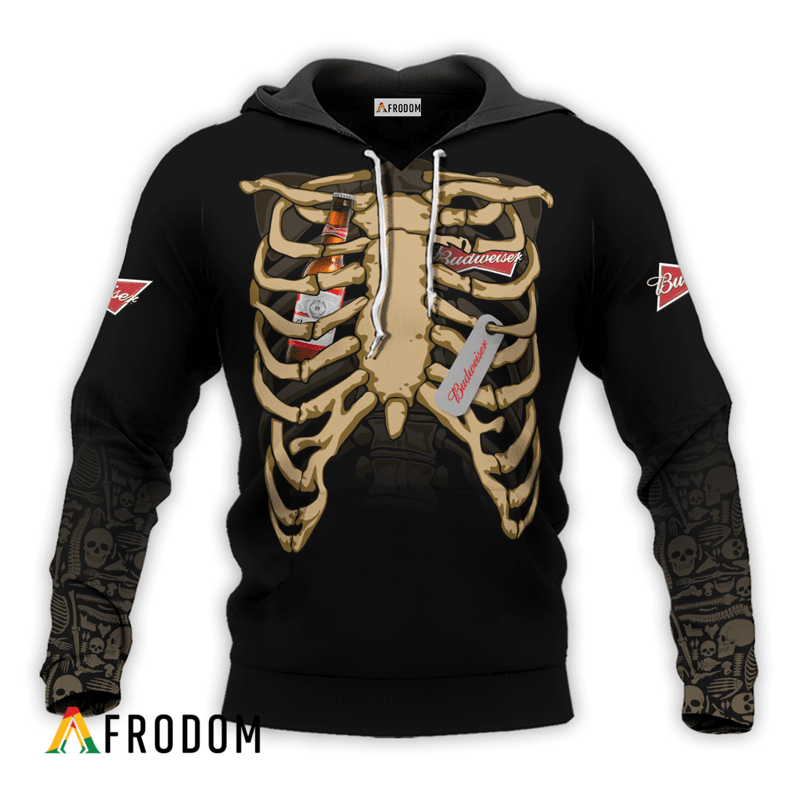 Budweiser Halloween Ribcage Hoodie HU