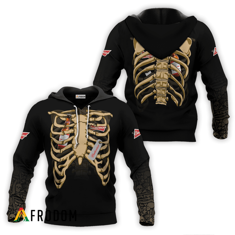 Budweiser Halloween Ribcage Hoodie HU