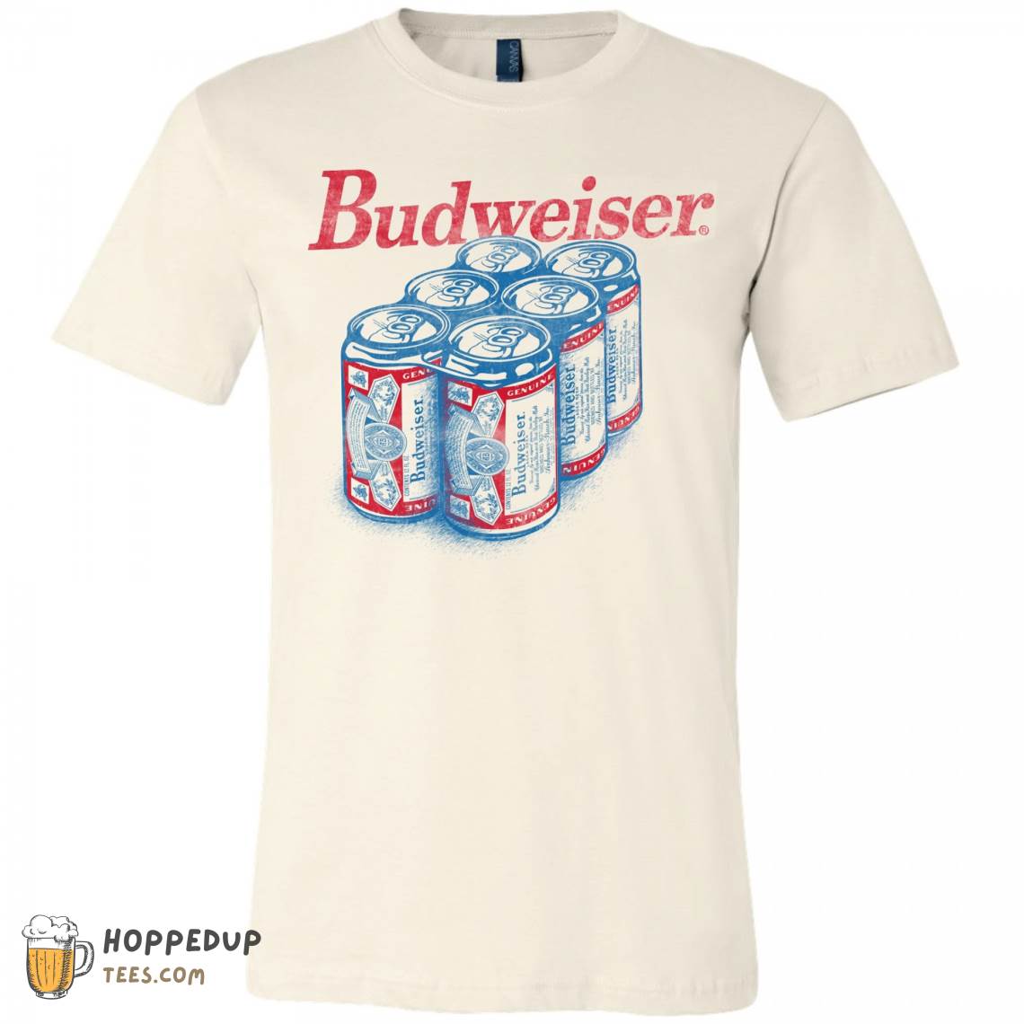 Budweiser Hand Drawn Six Pack Tshirt