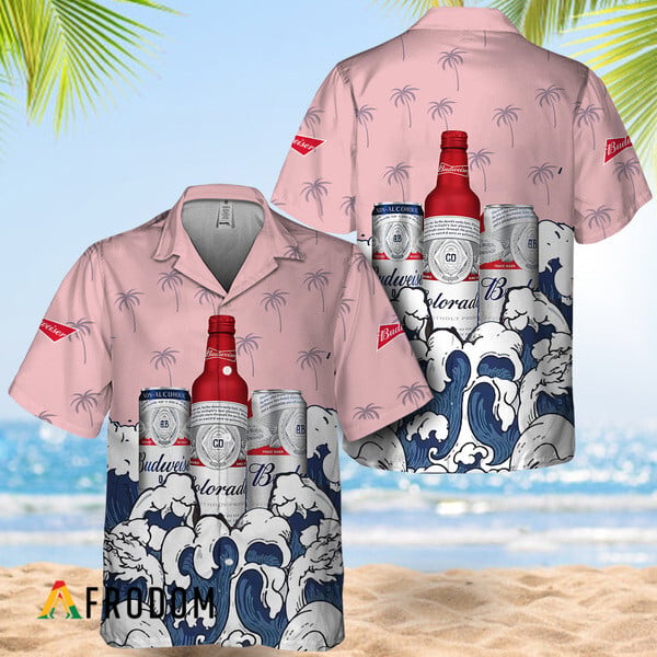 Budweiser Hawaiian Shirt featuring Summer Waves HU