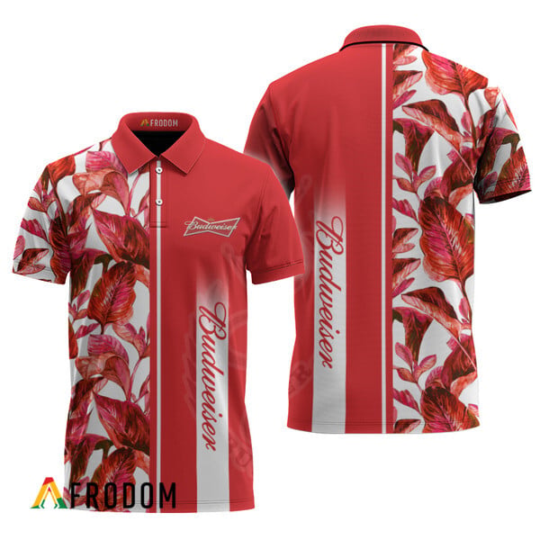 Budweiser Hawaiian Tropical Palm Polo Shirt HU