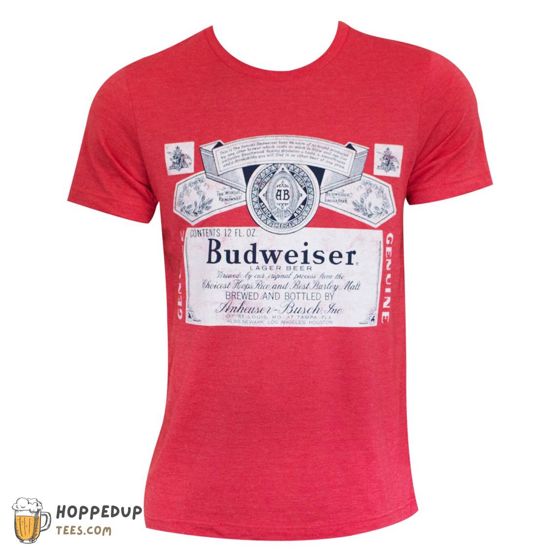 Budweiser Heather Red Beer T Shirt