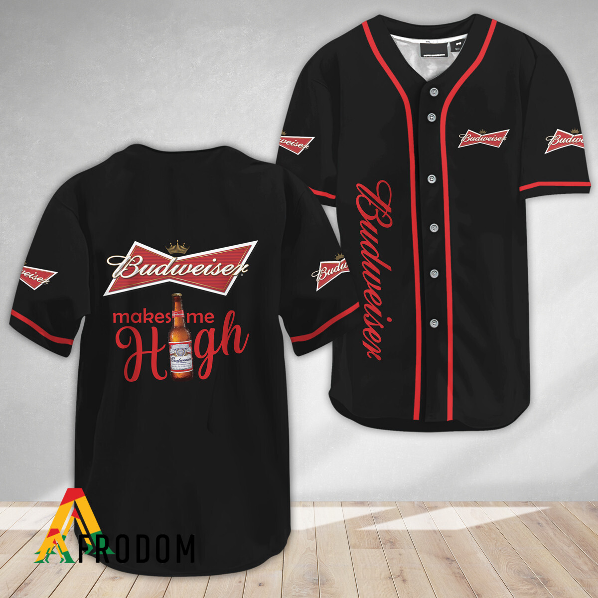 Budweiser High Spirit Athletic Baseball Jersey HU
