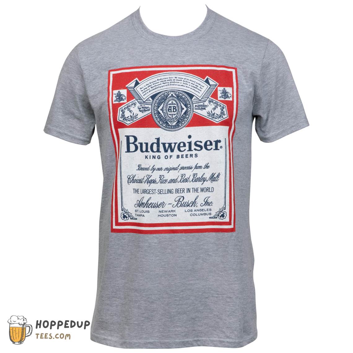 Budweiser King Of Beers Label T Shirts