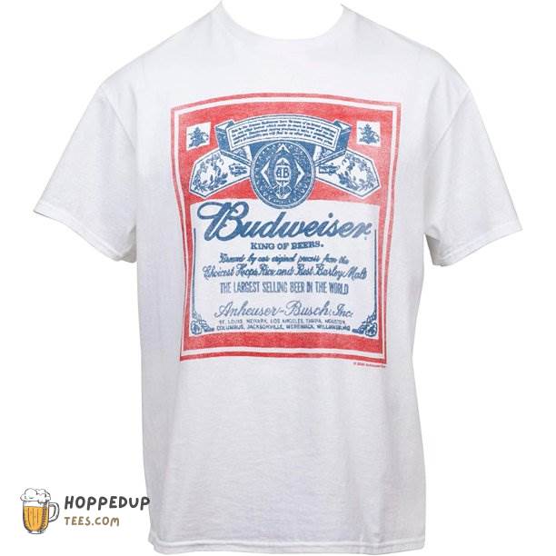 Budweiser King Of Beers Vintage Label T-shirts