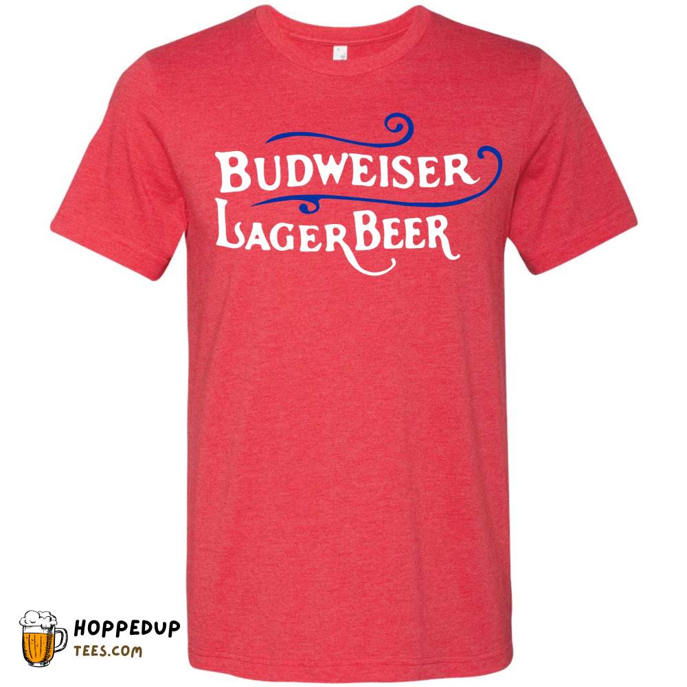 Budweiser Lager Swirl Heather Red T-Shirt HU Budweiser Lager Swirl Heather Red T-Shirt HU