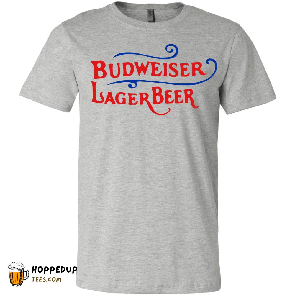 Budweiser Lager Swirl White T-Shirt Design HU