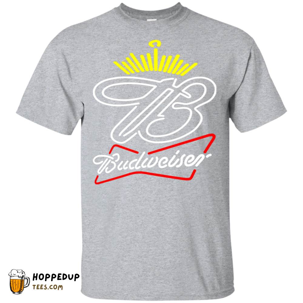Budweiser Neon Style Custom Designed T-Shirt HU
