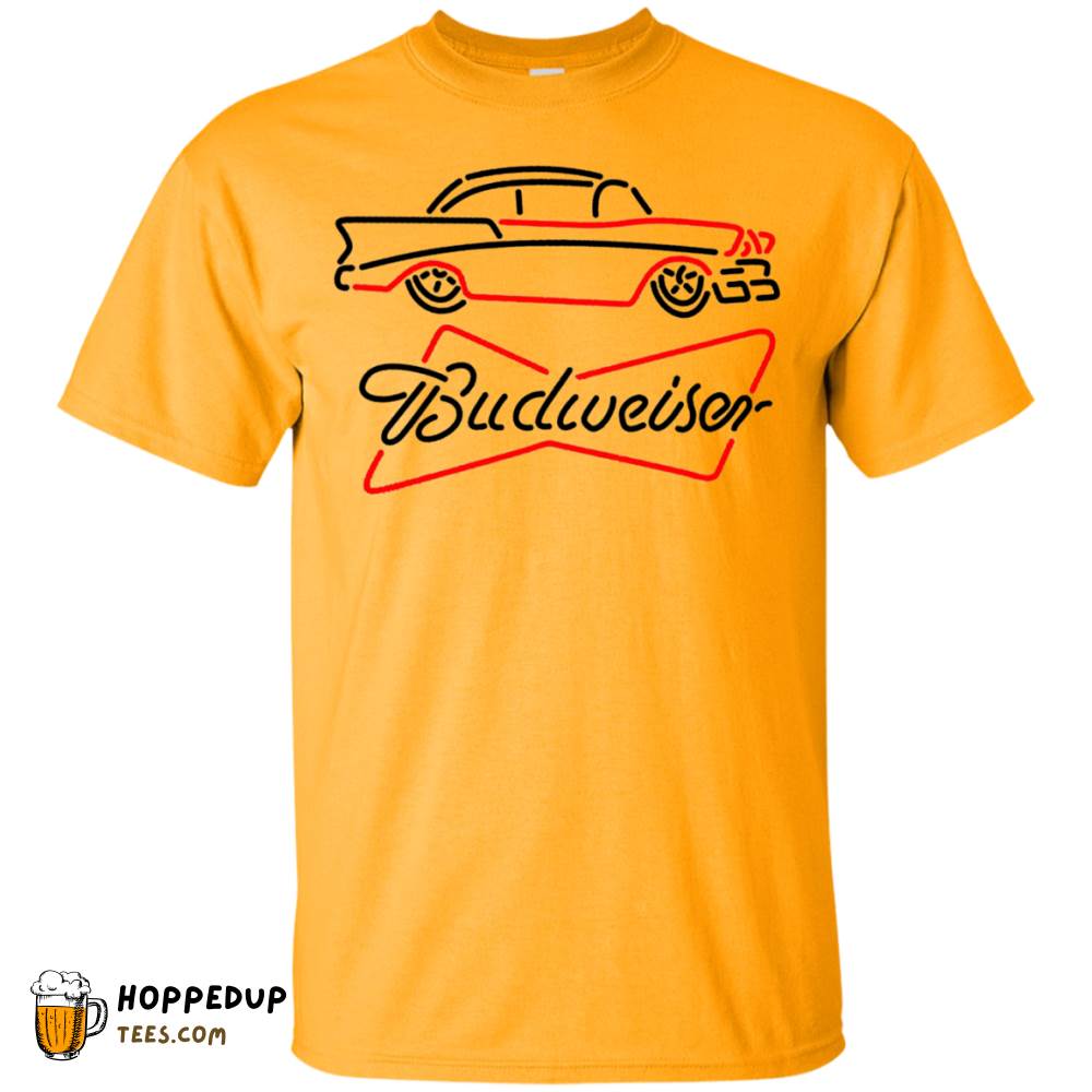 Budweiser Retro Car Graphic Pattern T-Shirt HU Budweiser Retro Car Graphic Pattern T-Shirt HU