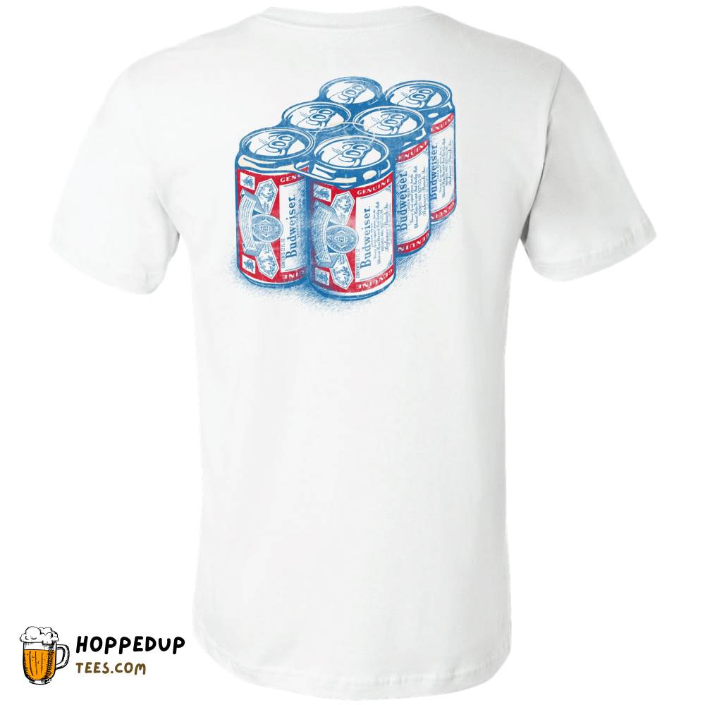 Budweiser Six Pack Illustration White Tee – HU