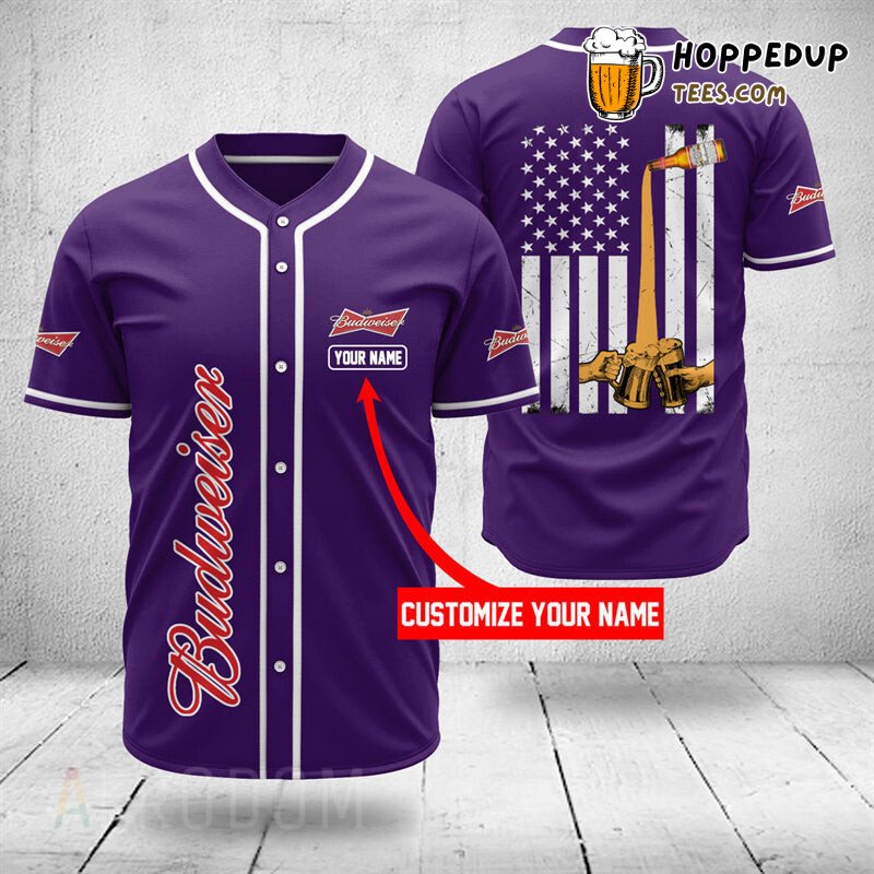 Budweiser Tribute Personalized Unique Baseball Jersey Look Wear