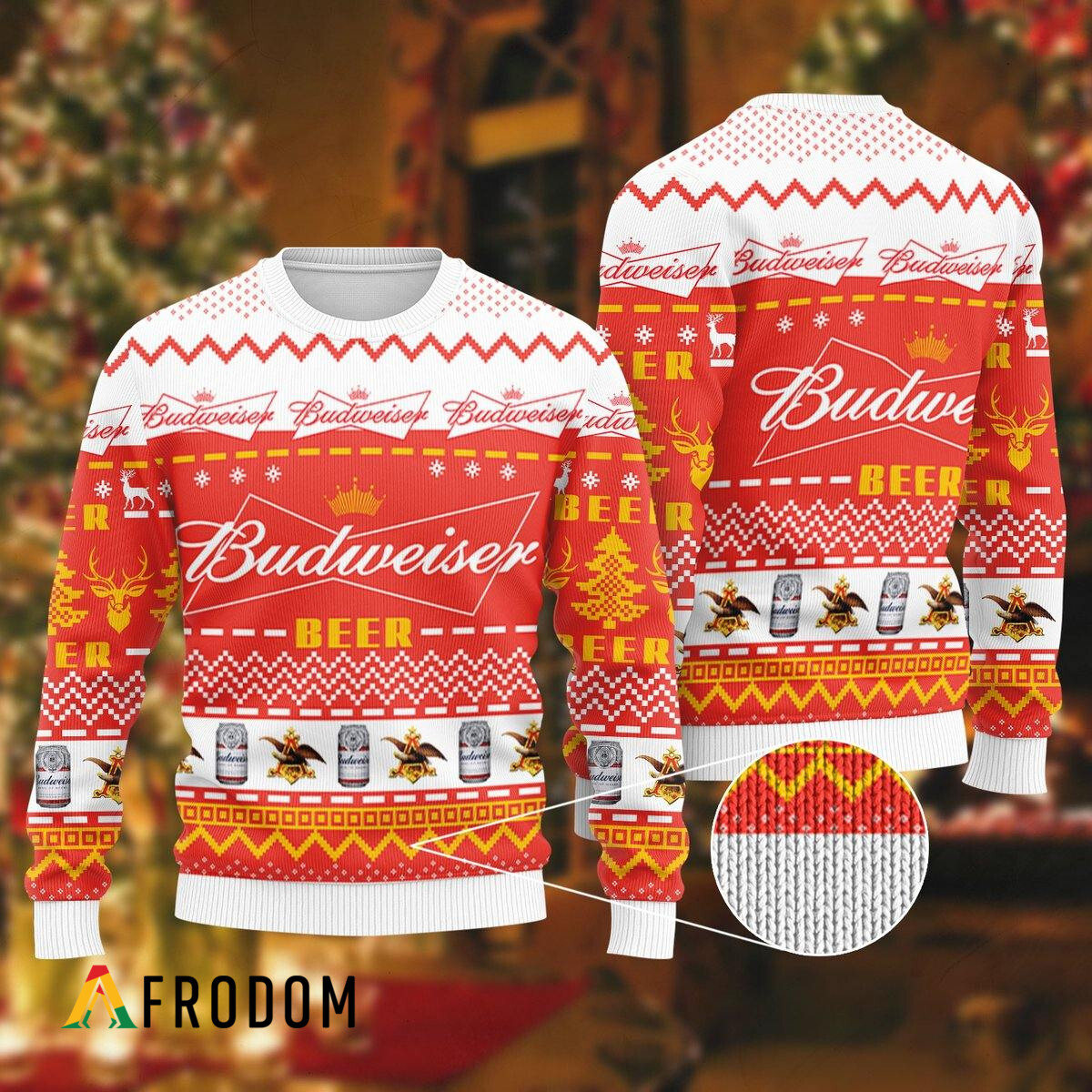 Budweiser Ugly Christmas Sweater HU