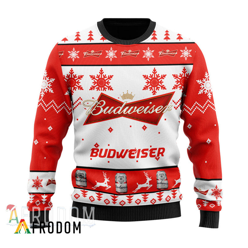 Custom Budweiser Ugly Christmas Sweater HU