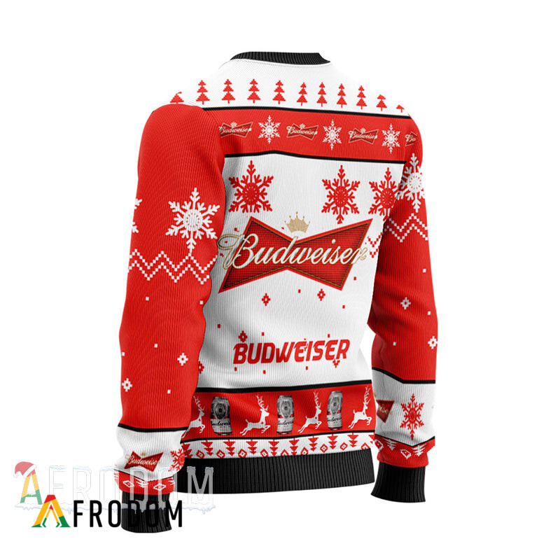 Custom Budweiser Ugly Christmas Sweater HU