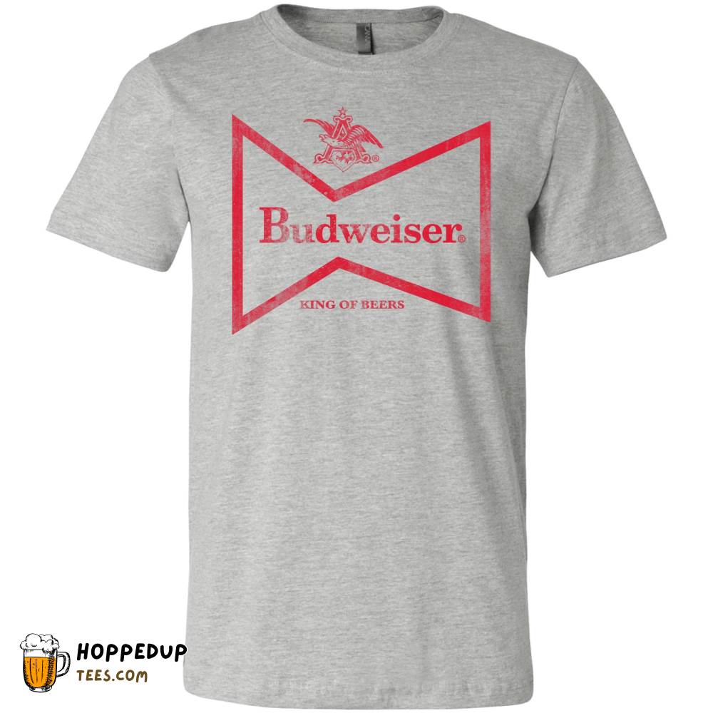 Budweiser Vintage Bowtie Logo White T-Shirt – HU