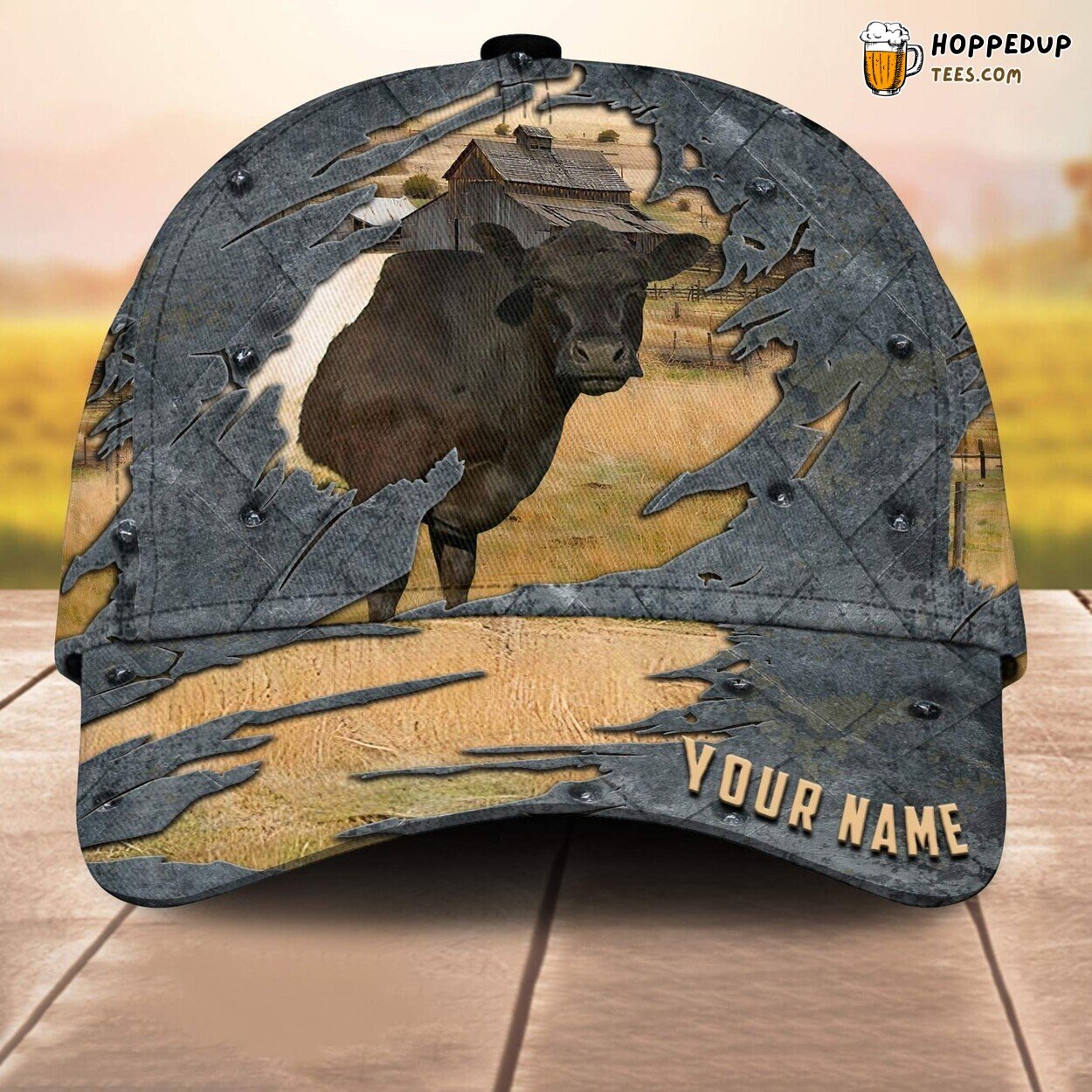 Buelingo Name Special 3D Cap Baseball Design Farm Lovers Leather Animal Print