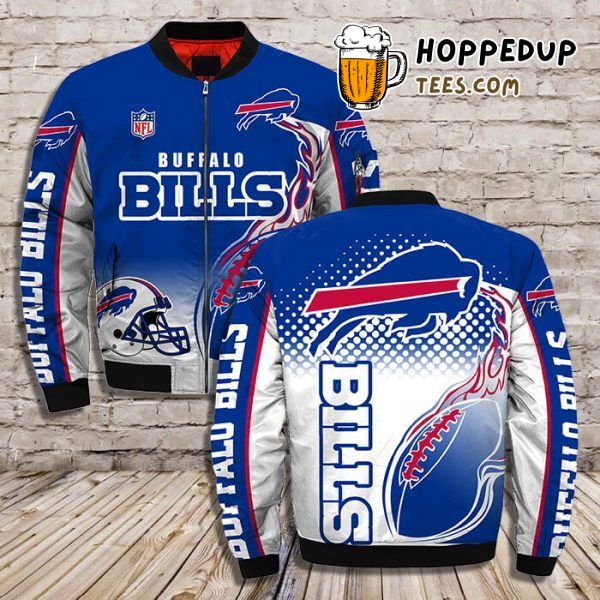 Buffalo Bills 3D Printful Bomber Jacket First Edition Design Sporty Series
