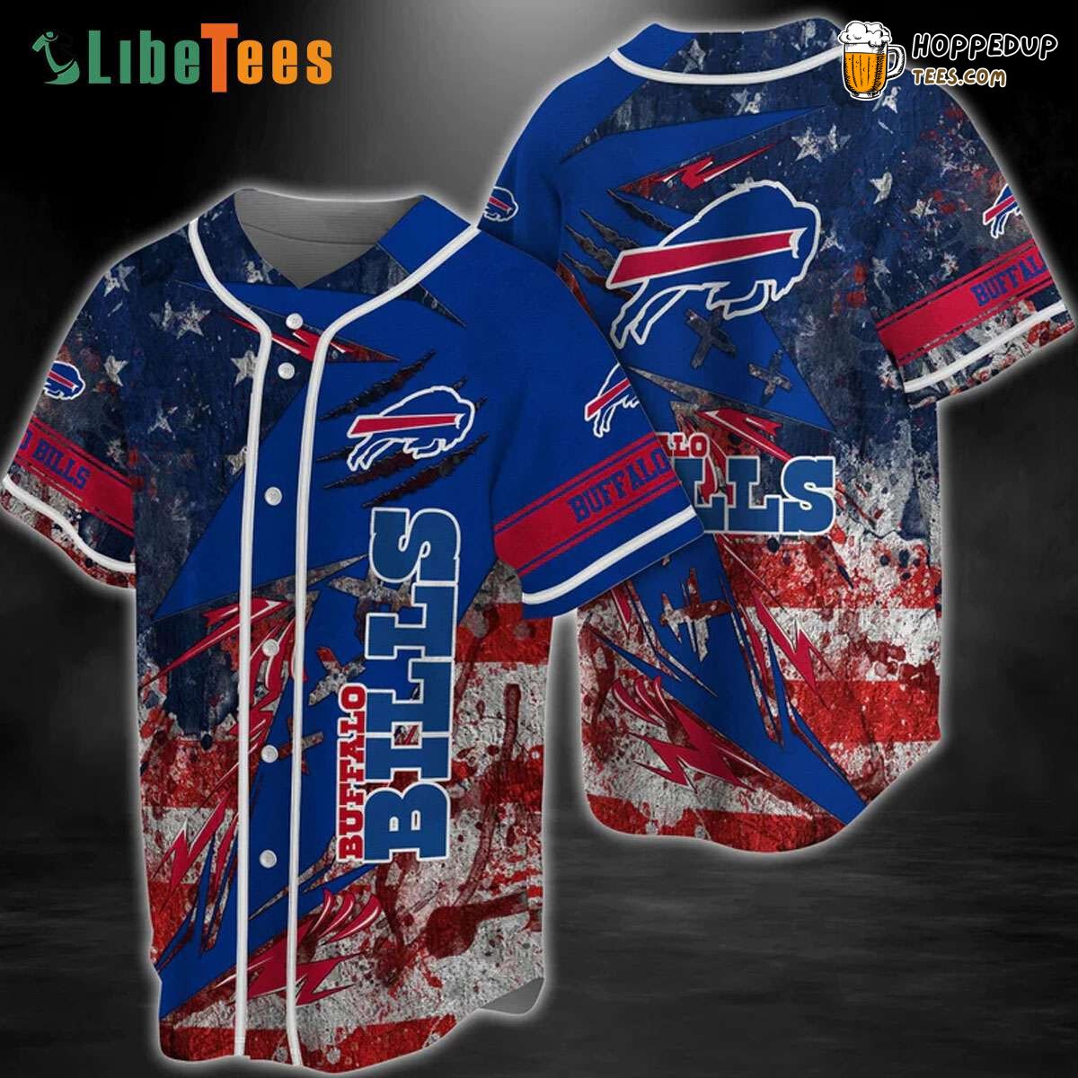 Buffalo Bills Baseball Jersey American Flag Graphic Perfect Gifts For Your Loved Ones Jersey Shirt