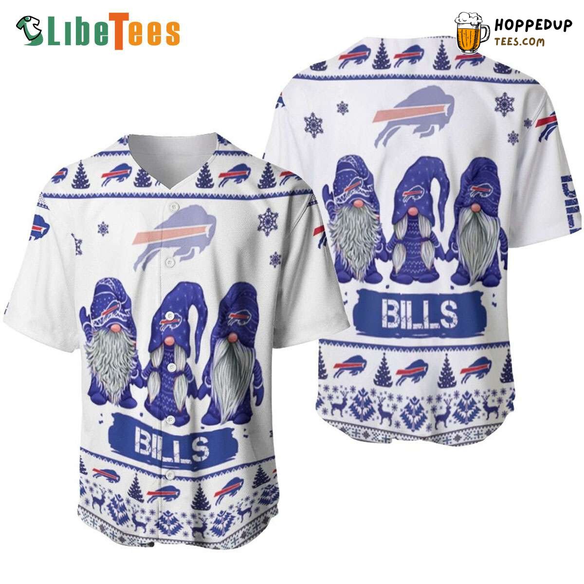 Buffalo Bills Baseball Jersey Christmas Gnomes Perfect Gifts For Your Loved Ones Jersey Shirt