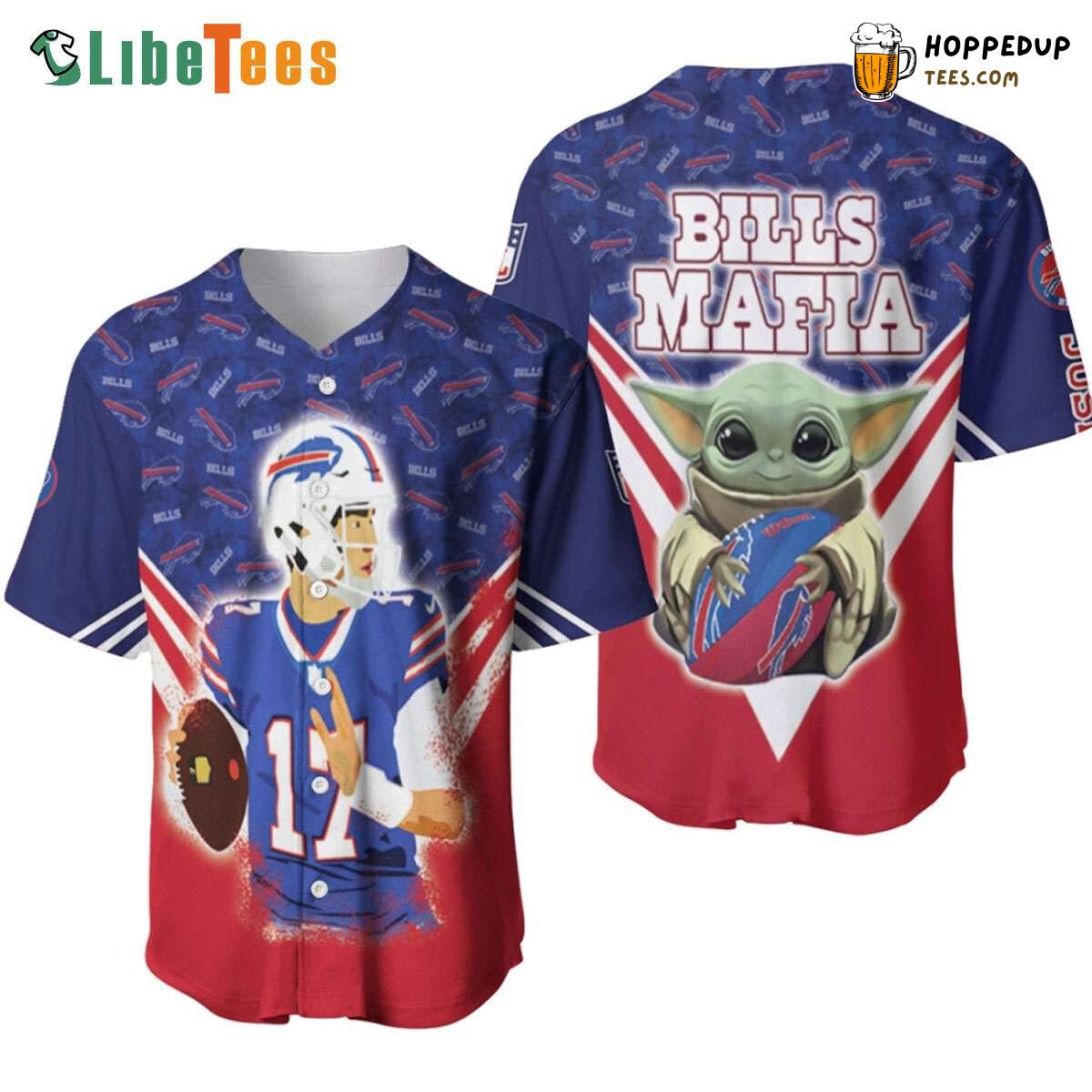 Buffalo Bills Baseball Jersey Josh Allen Baby Yoda Perfect Gifts For Your Loved Ones Jersey Shirt