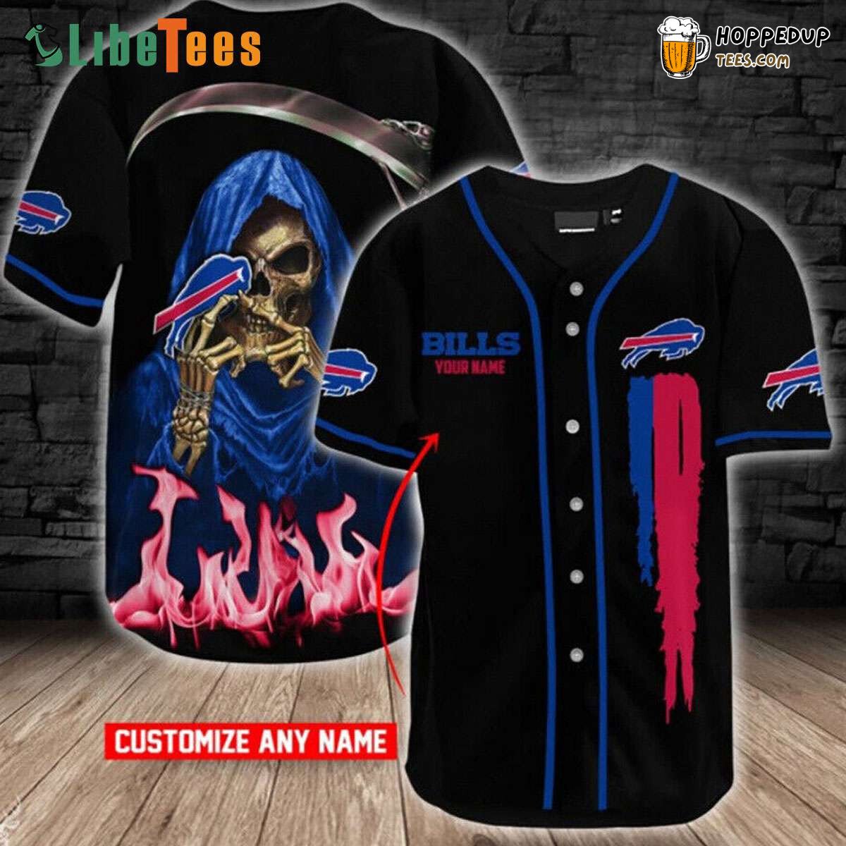 Buffalo Bills Baseball Jersey Skull Perfect Gifts For Your Loved Ones Jersey Shirt