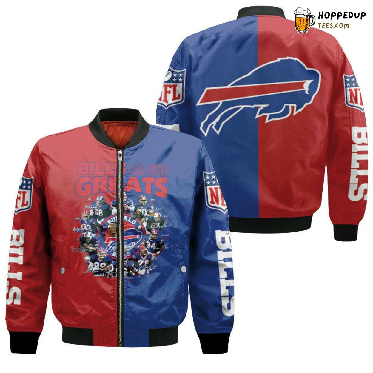Buffalo Bills Greats Players Super Bowl Unique Edition 3D Bomber Jacket