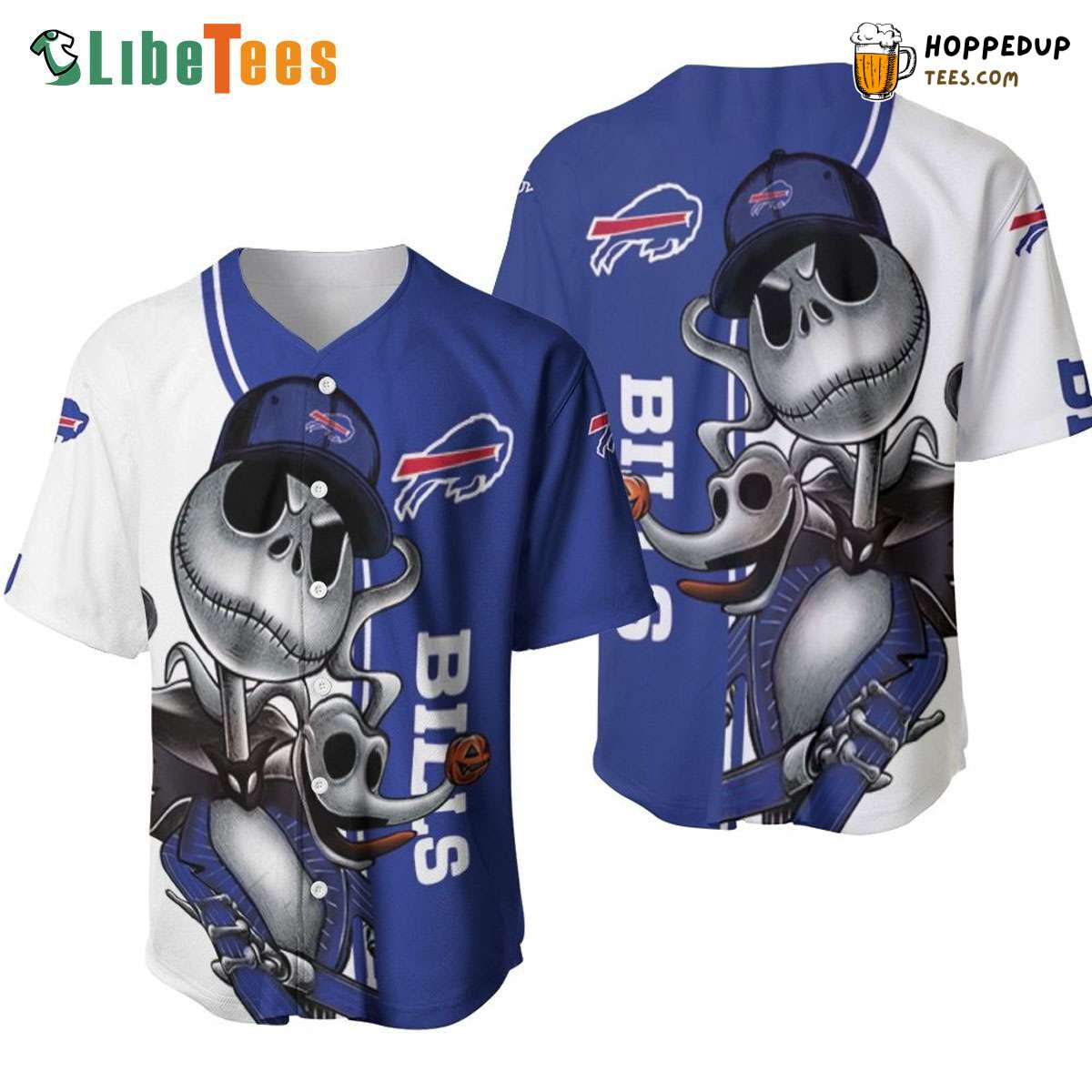Buffalo Bills Jack Skellington Zero Inspired Baseball Jersey Gift