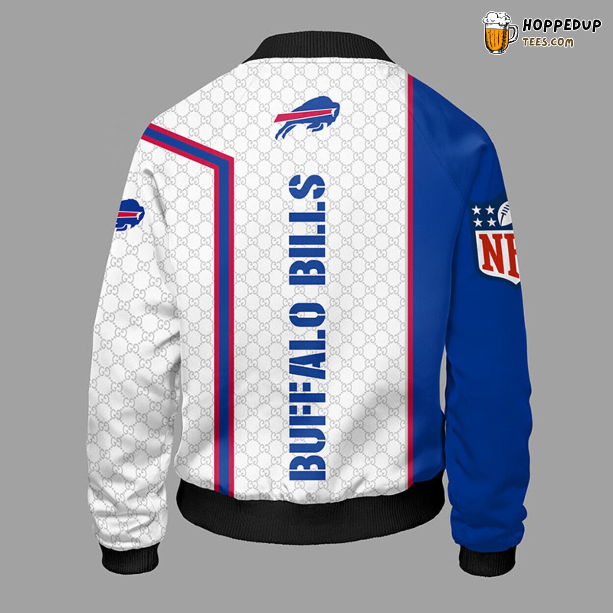 Buffalo Bills NFL Blue Distinct Unisex Bomber Jacket Signature