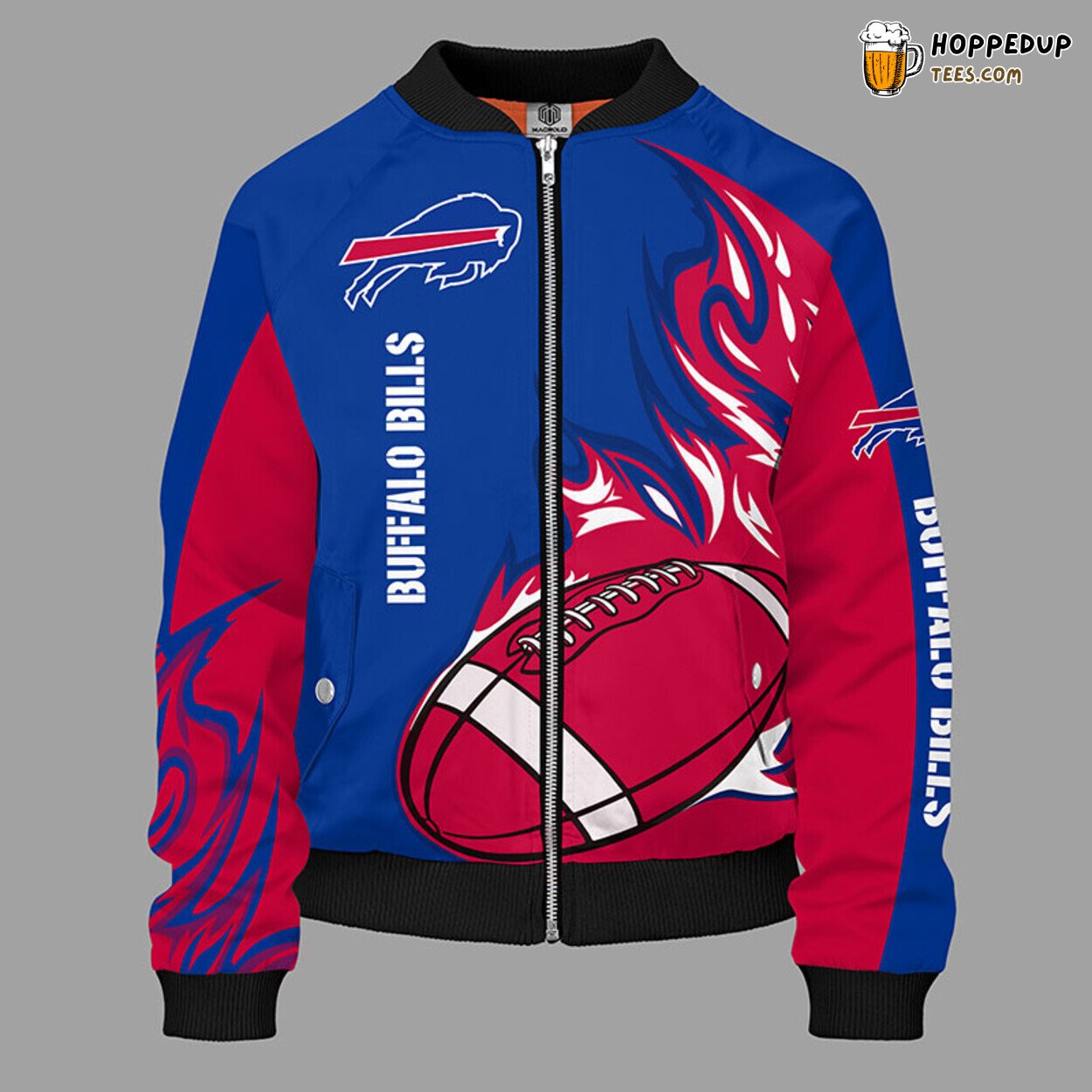 Buffalo Bills NFL Blue Red Bomber Jacket Unique Stylish Look