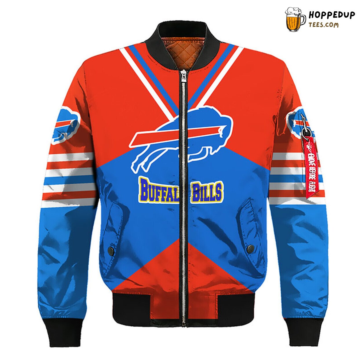 Buffalo Bills NFL Classic Bomber Jacket Blue Distinct Finish Buffalo Bills NFL Classic Bomber Jacket Blue Distinct Finish