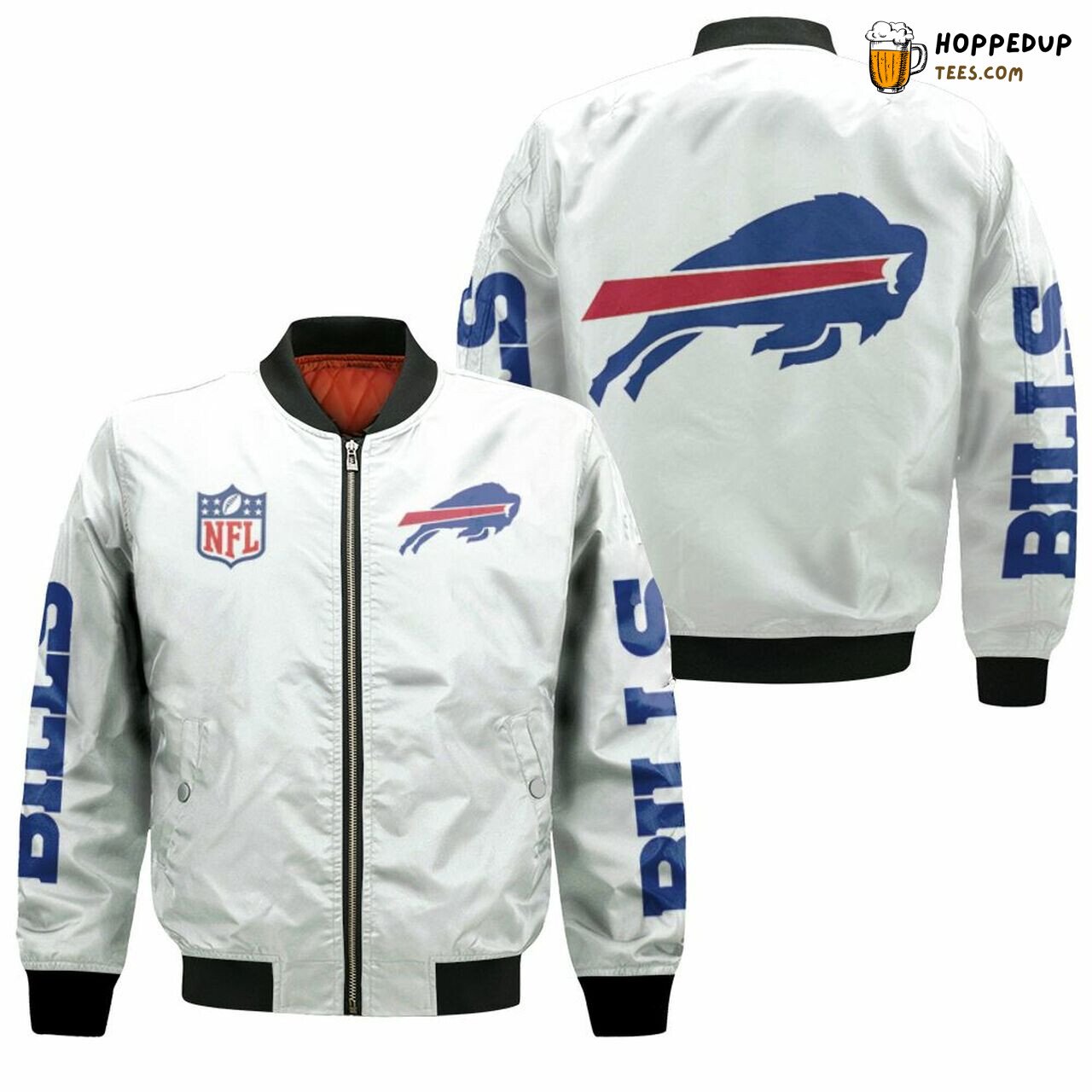 Buffalo Bills NFL Crisp White Essential Bomber Jacket Edition