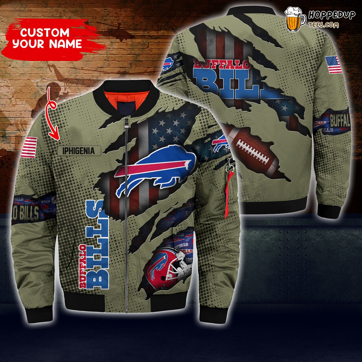 Buffalo Bills NFL Custom Bomber Jacket Personal Boyfriend Fashion Edition