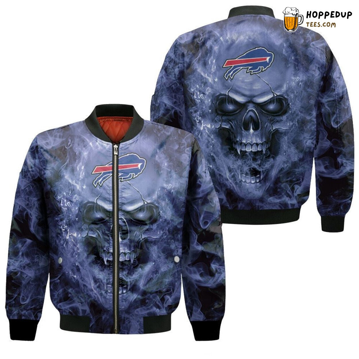 Buffalo Bills NFL Fans Super Bowl Skull 3D Exclusive Bomber Jacket Style
