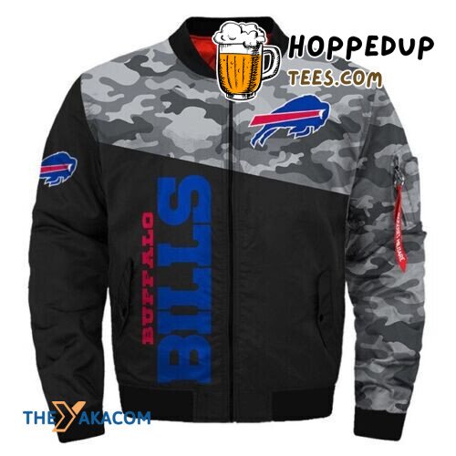 Buffalo Bisons Bills Camo Pattern Gift Bomber Jacket Christmas Outerwear Fan