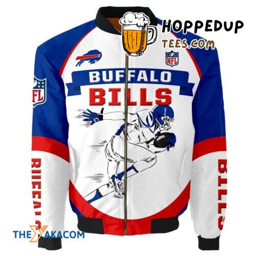 Buffalo Bisons Bills Player Gift Bomber Jacket Christmas Outerwear Fan Team
