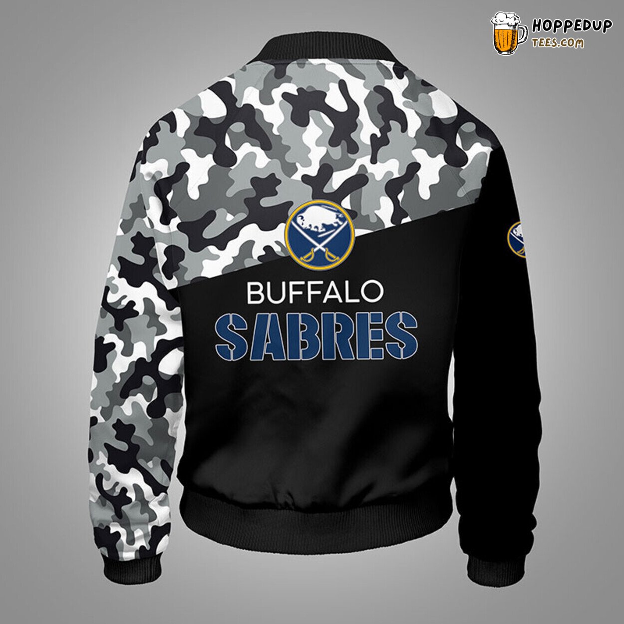 Buffalo Sabres NHL Camouflage Black Unique Bomber Jacket Stylish Design Look