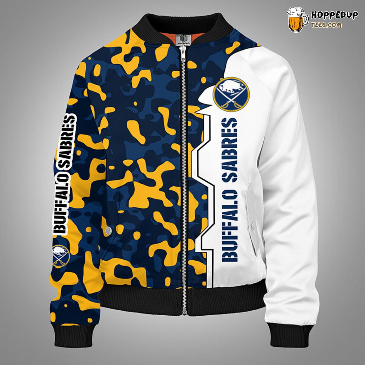 Buffalo Sabres NHL Camouflage Yellow Distinct Bomber Jacket Stylish Look