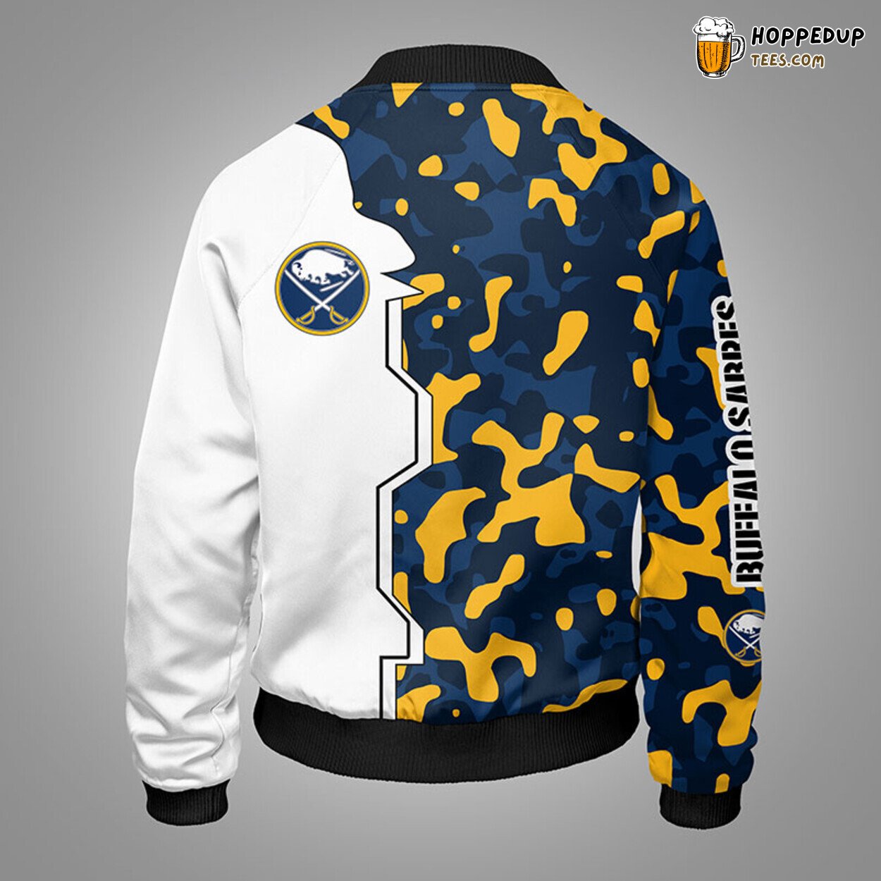 Buffalo Sabres NHL Camouflage Yellow Distinct Bomber Jacket Stylish Look